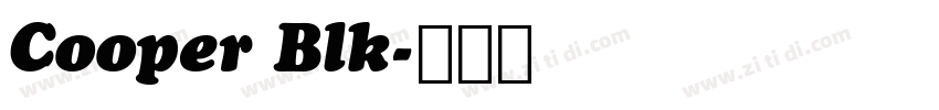 Cooper Blk字体转换
